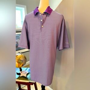 WALTER HAGEN Golf Shirt NWOT
11 MAJORS Short Sleeve Purple/Blue Stripe X-LARGE